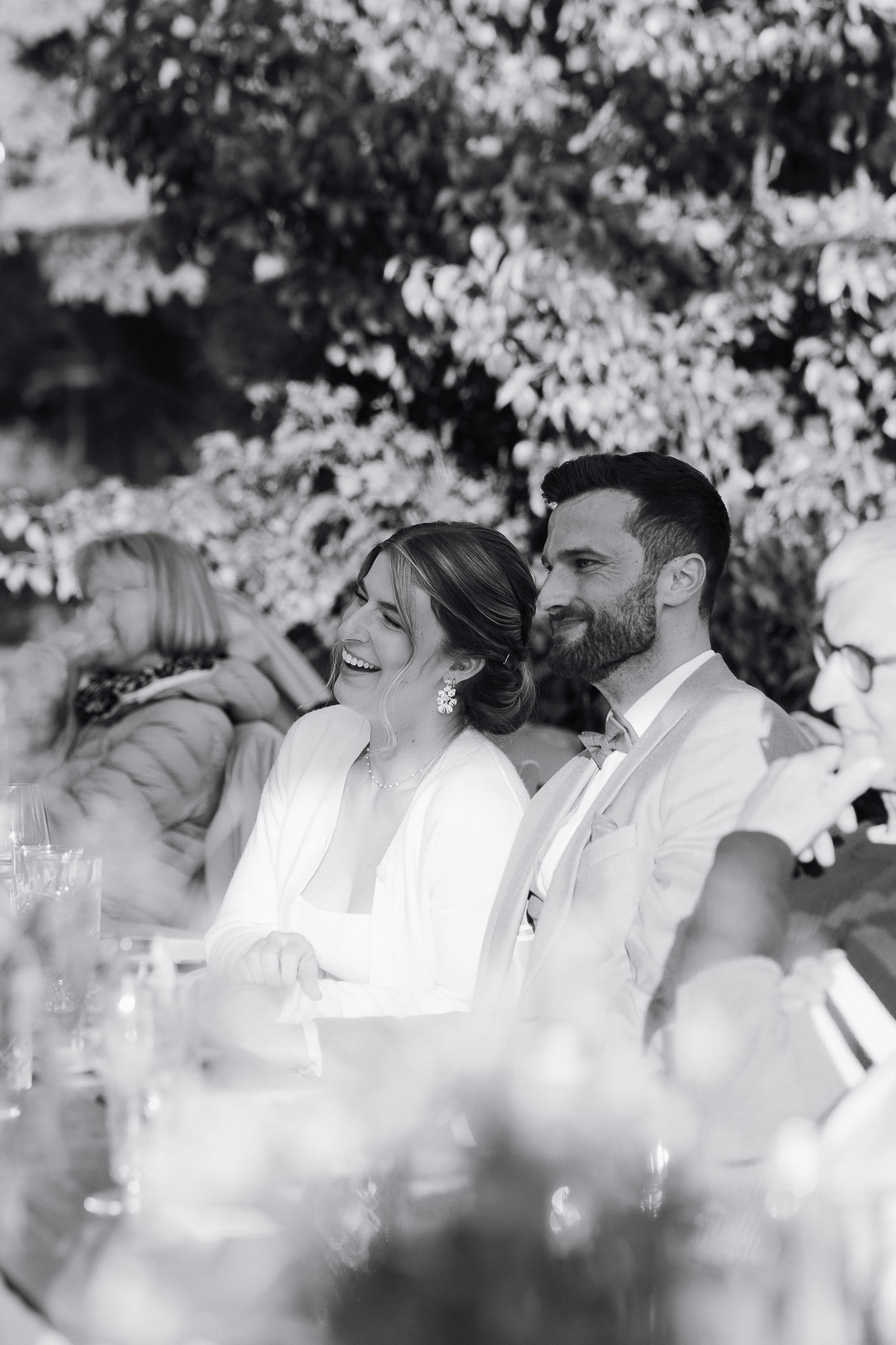 Hochzeit Framhouse Wandlitz, Freie Trauung, Hochzeitsfotografin Berlin, Emotionale ;Momente, Authentische Hochzeitsfotografie, Gäste, Reportagefotografie, Rede, Brautvater, Reaktion Braut